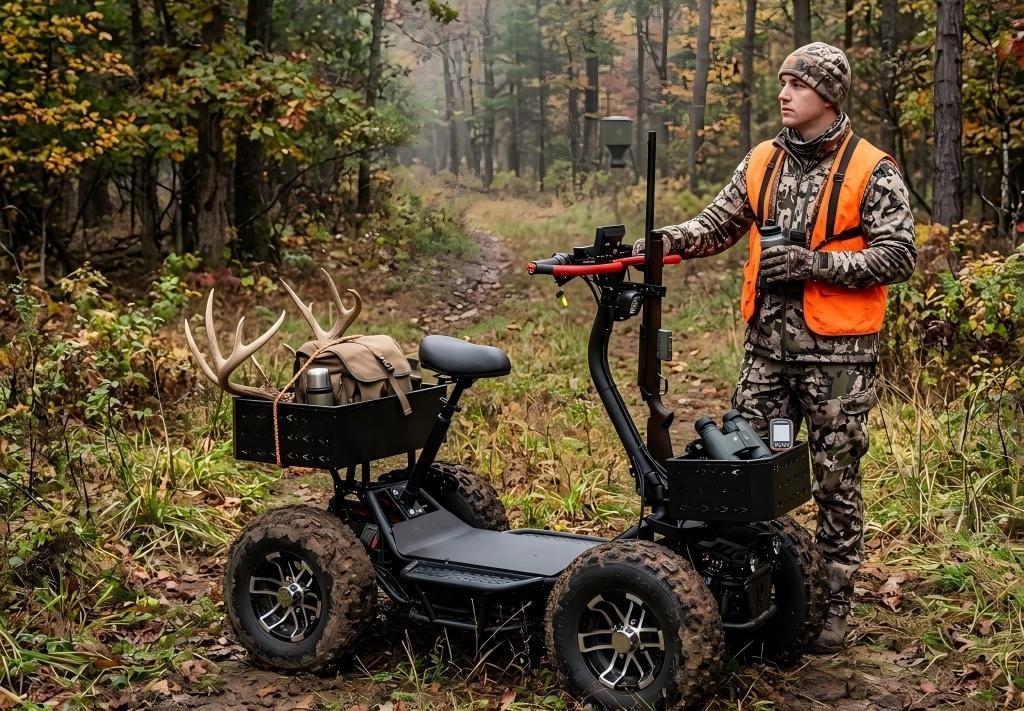 Electric ATV for hunting outdoor activities
