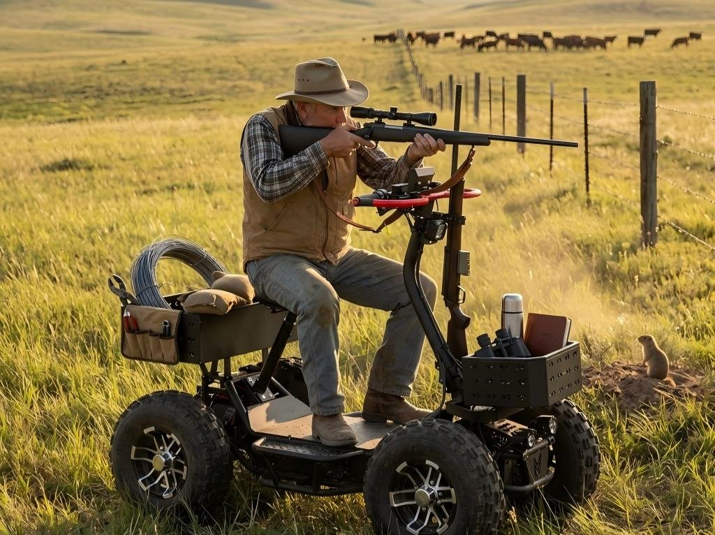 Electric ATV used on ranch